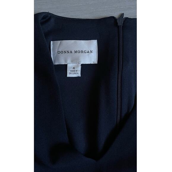 Donna Morgan Women's Black V Neck Jumpsuit with Bell Sleeve - Picture 5 of 6